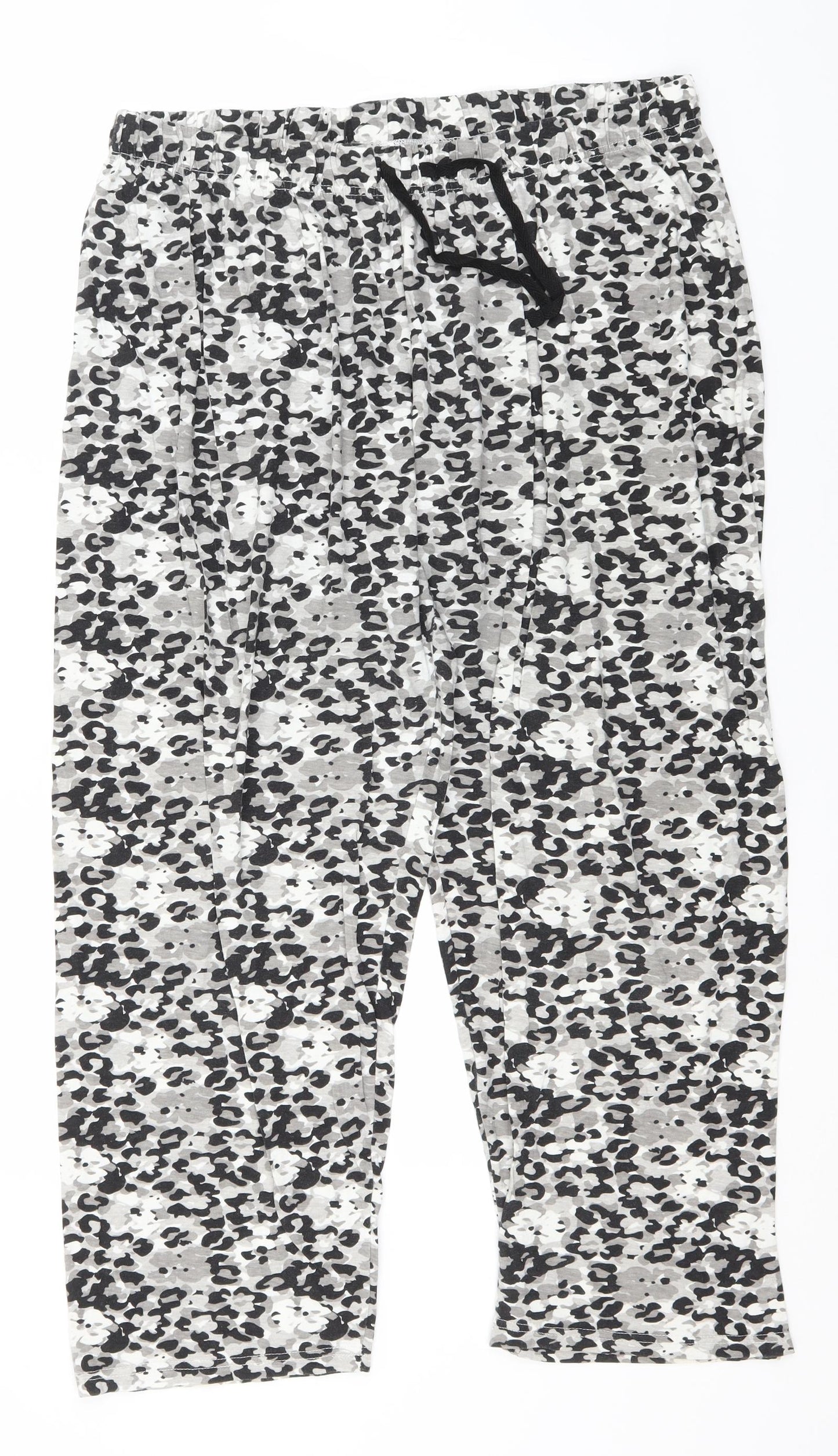 Primark Womens Grey Camouflage Cotton Sweatpants Trousers Size 18 L28 in Regular
