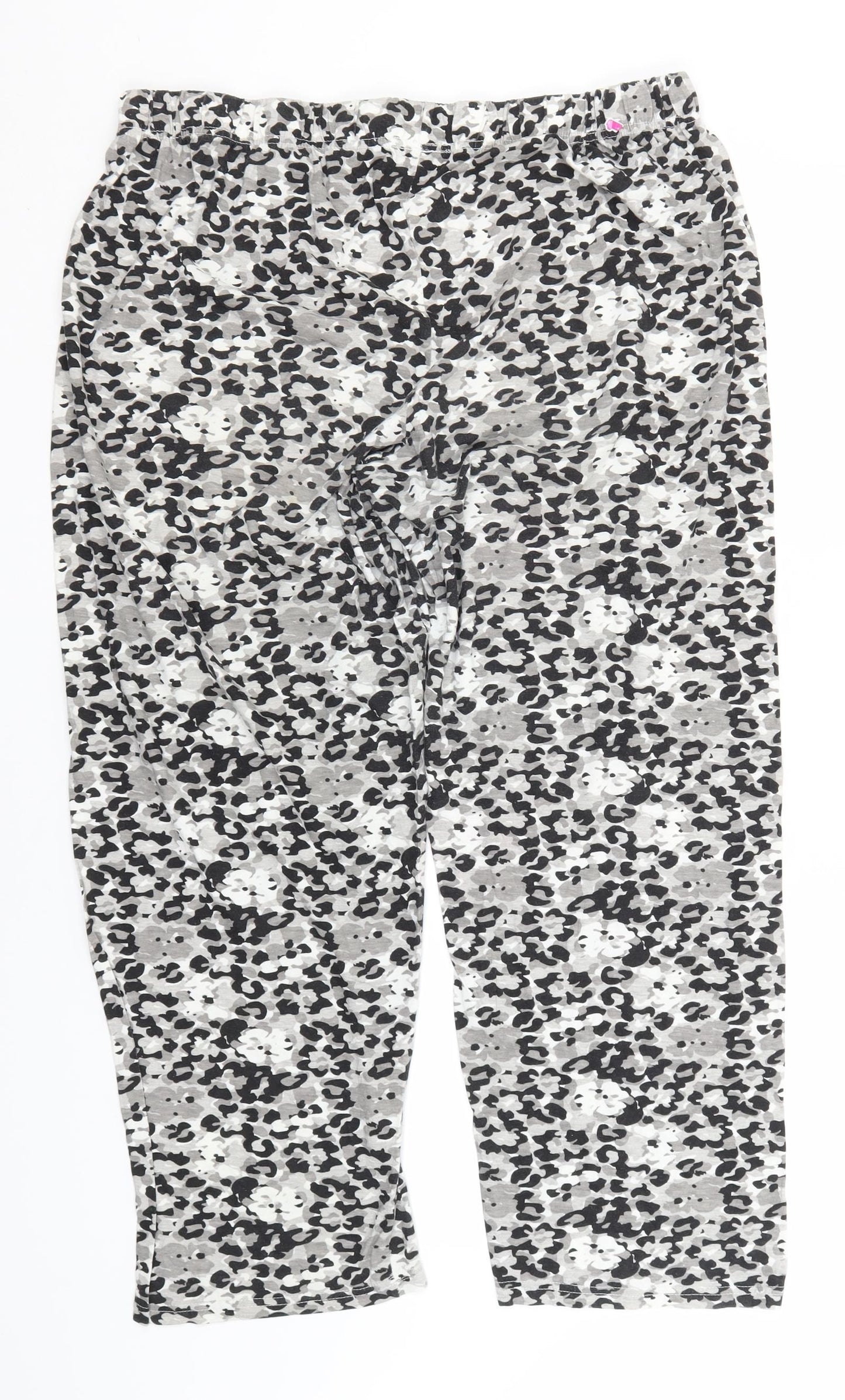 Primark Womens Grey Camouflage Cotton Sweatpants Trousers Size 18 L28 in Regular