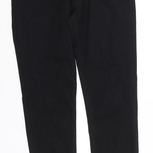 Denim & Co. Womens Black  Cotton Straight Jeans Size 10 L26 in Regular