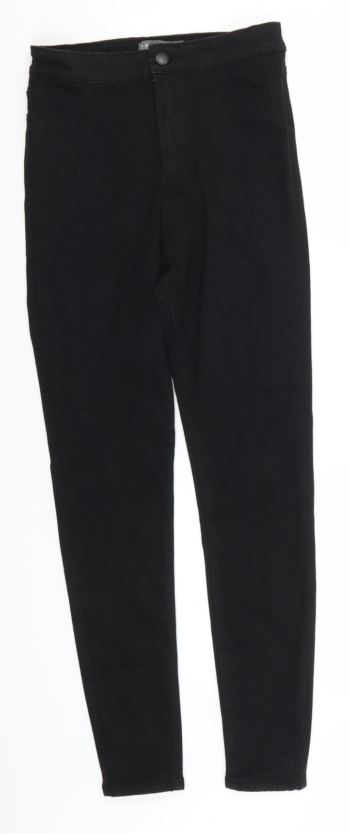 Denim & Co. Womens Black  Cotton Straight Jeans Size 10 L26 in Regular