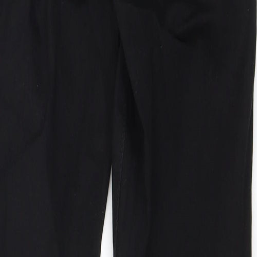 Denim & Co. Womens Black  Cotton Straight Jeans Size 10 L26 in Regular
