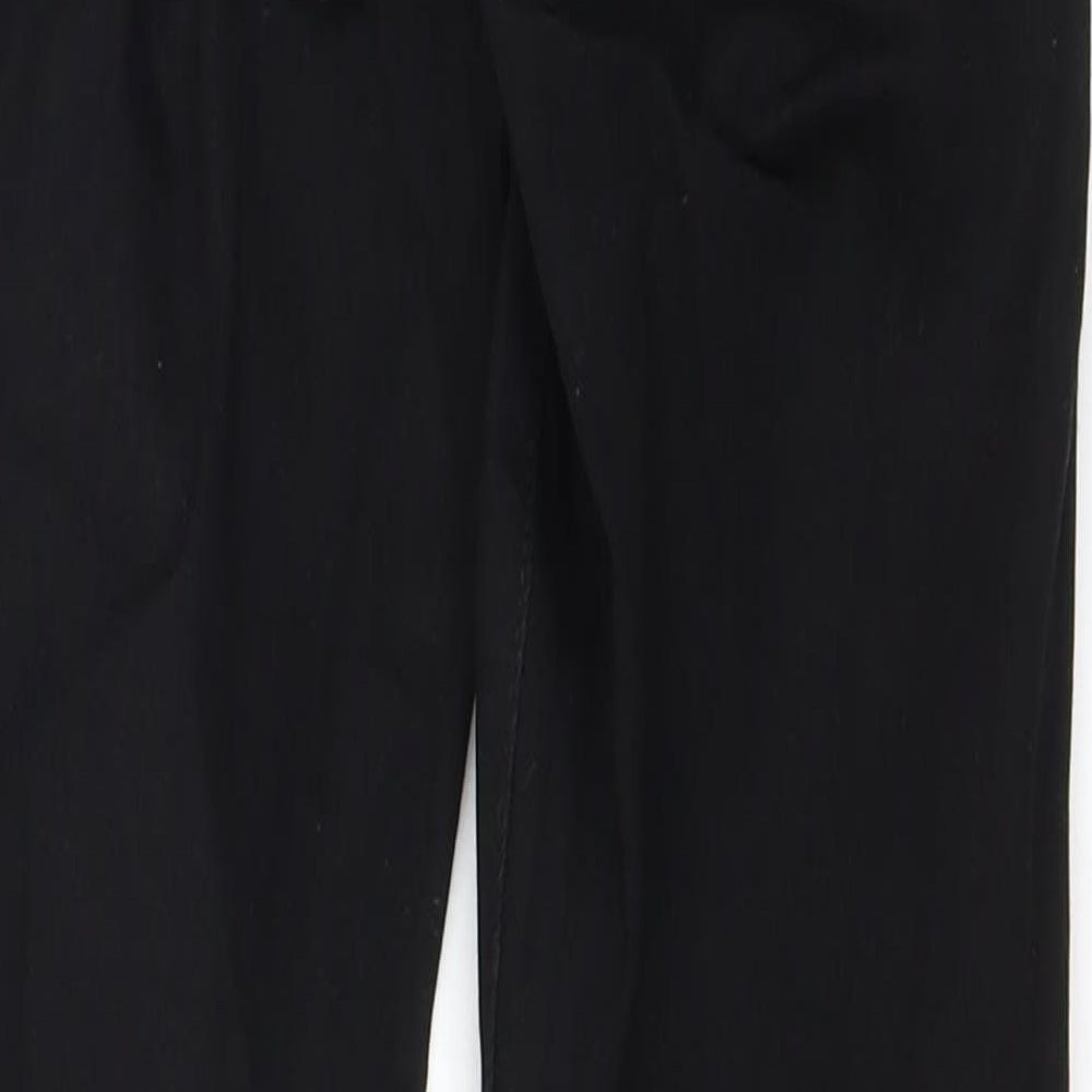 Denim & Co. Womens Black  Cotton Straight Jeans Size 10 L26 in Regular