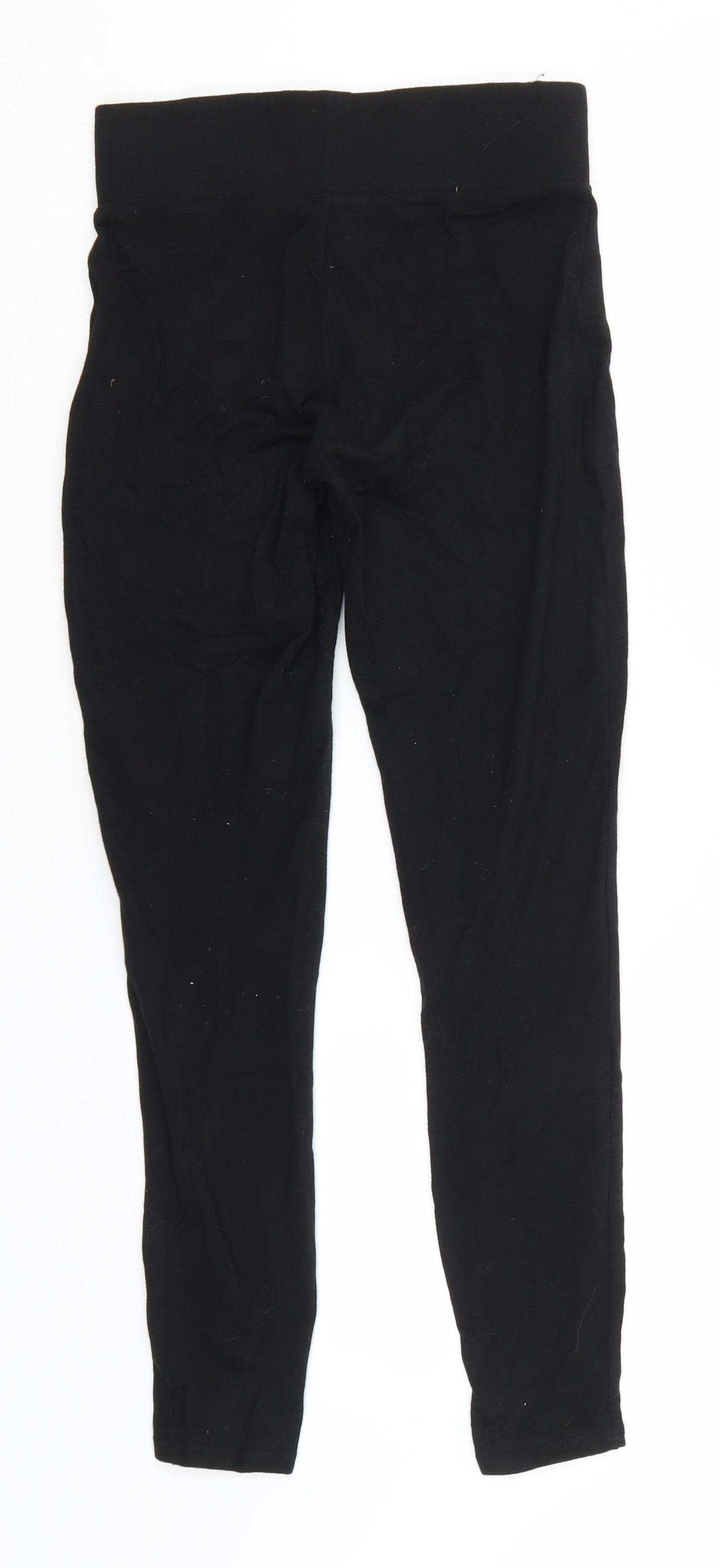 New Look Womens Black  Cotton Jogger Leggings Size 8 L26 in