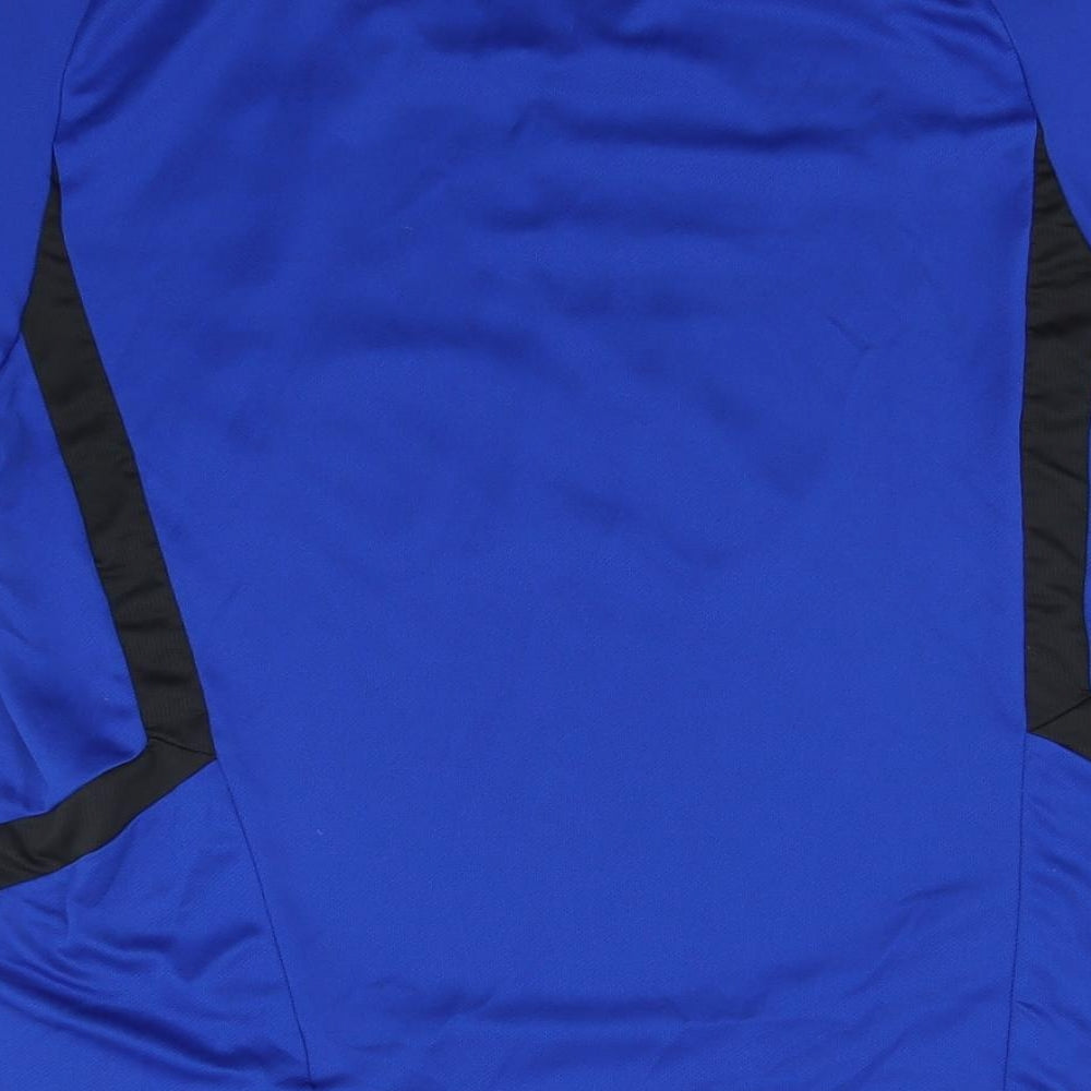 adidas Mens Blue  Polyester  T-Shirt Size L Round Neck  - Manchester United