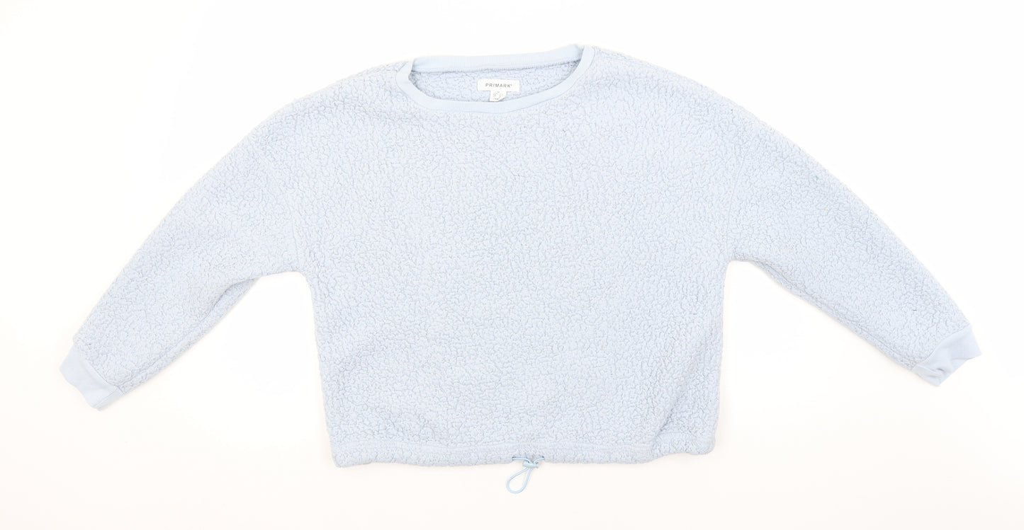 Primark Womens Blue Round Neck  Polyester Pullover Jumper Size 12
