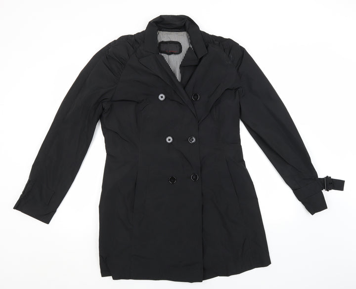 Preworn Womens Black Overcoat Coat
