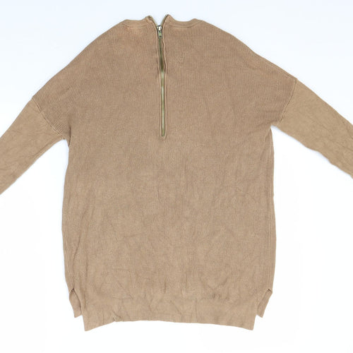 Atmosphere Womens Brown Round Neck  Viscose Pullover Jumper Size 10