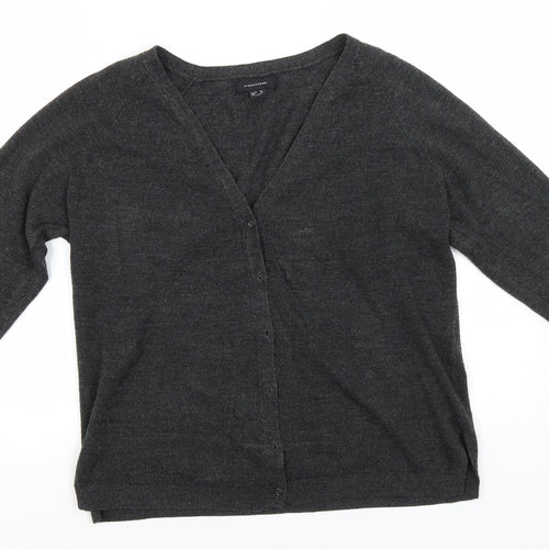 Atmosphere Womens Grey V-Neck  Acrylic Cardigan Jumper Size 14