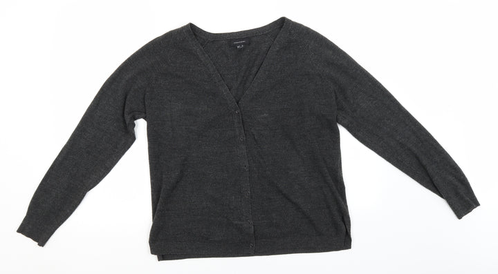 Atmosphere Womens Grey V-Neck  Acrylic Cardigan Jumper Size 14