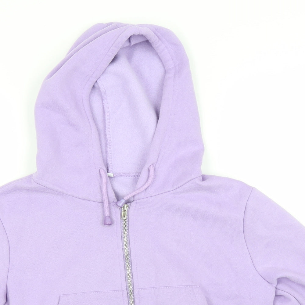 SheIn Womens Blue  Cotton Full Zip Hoodie Size S