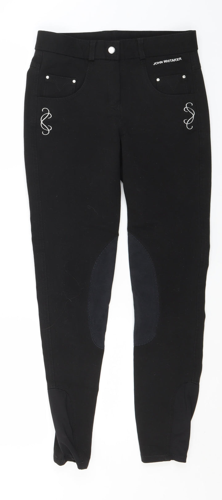 Preworn Womens Black Polyester Straight Jeans Size 28 in L27 in Regular
