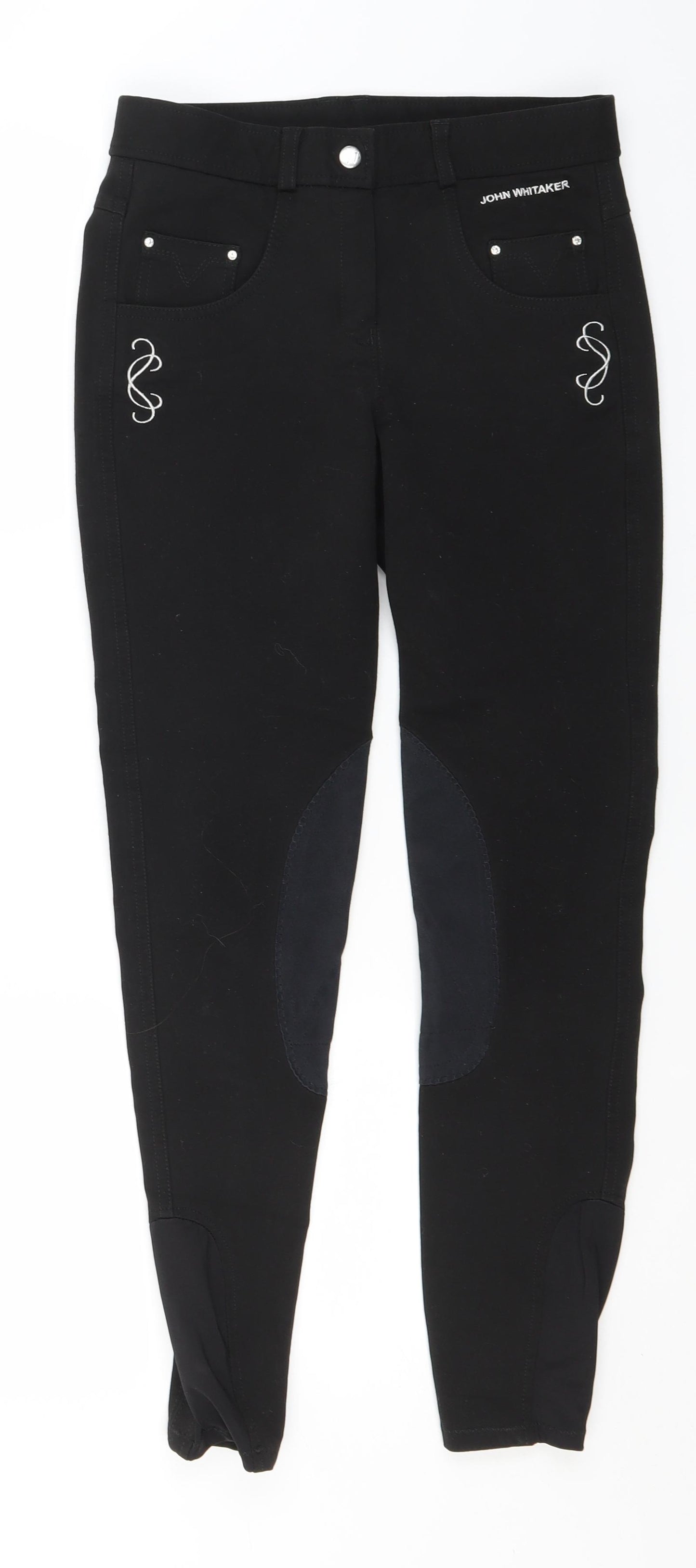 Preworn Womens Black  Polyester Straight Jeans Size 28 in L27 in Regular