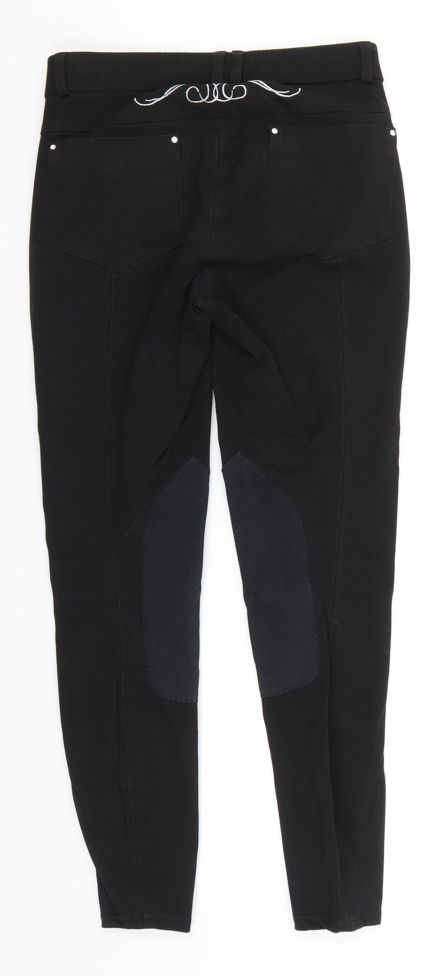 Preworn Womens Black  Polyester Straight Jeans Size 28 in L27 in Regular
