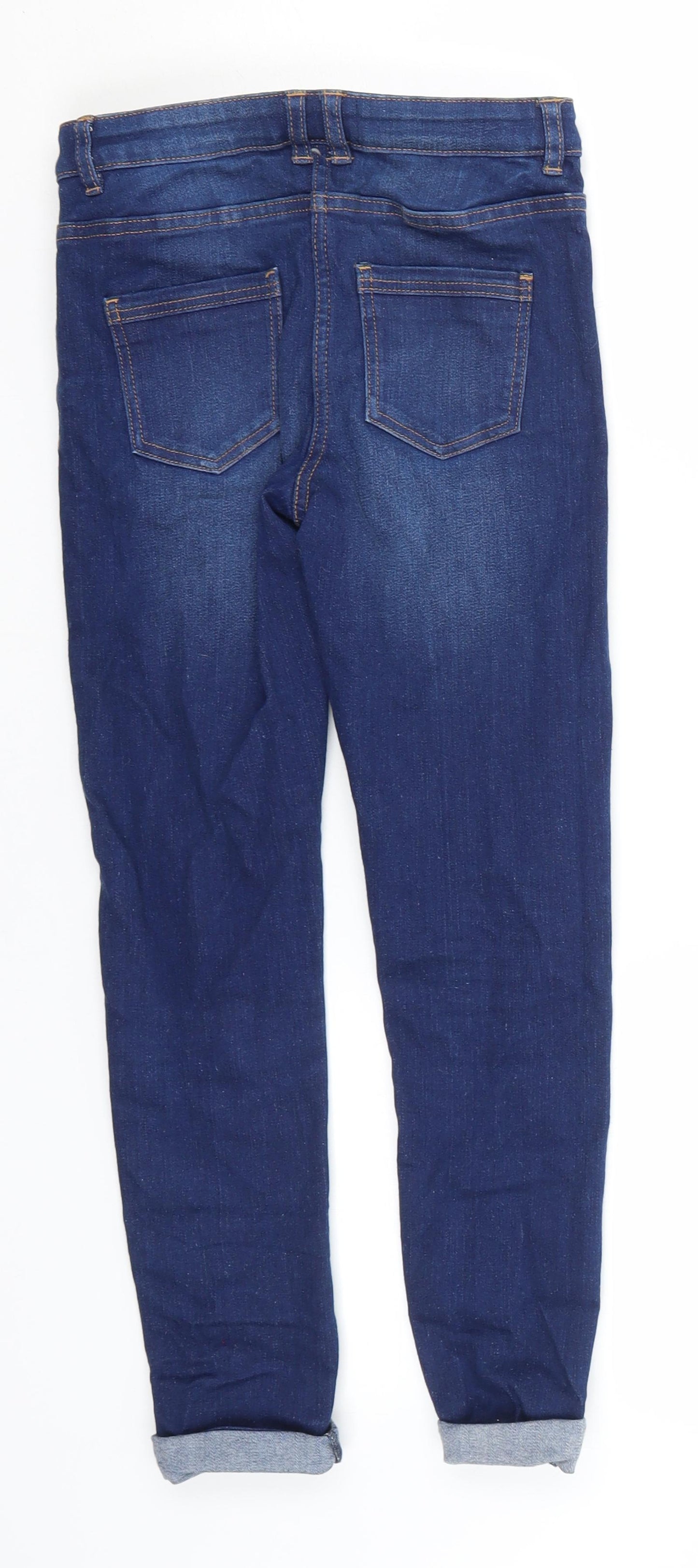 NEXT Girls Blue  Cotton Straight Jeans Size 11 Years  Regular