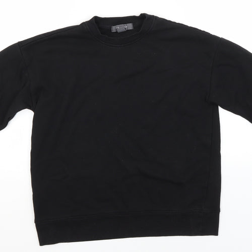Primark Womens Black Round Neck  Cotton Pullover Jumper Size 4