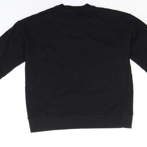 Primark Womens Black Round Neck  Cotton Pullover Jumper Size 4