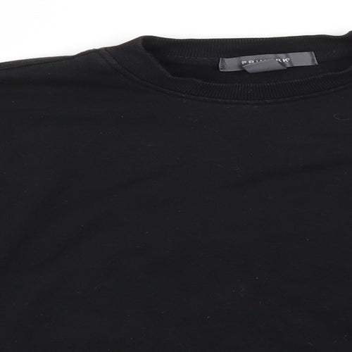 Primark Womens Black Round Neck  Cotton Pullover Jumper Size 4