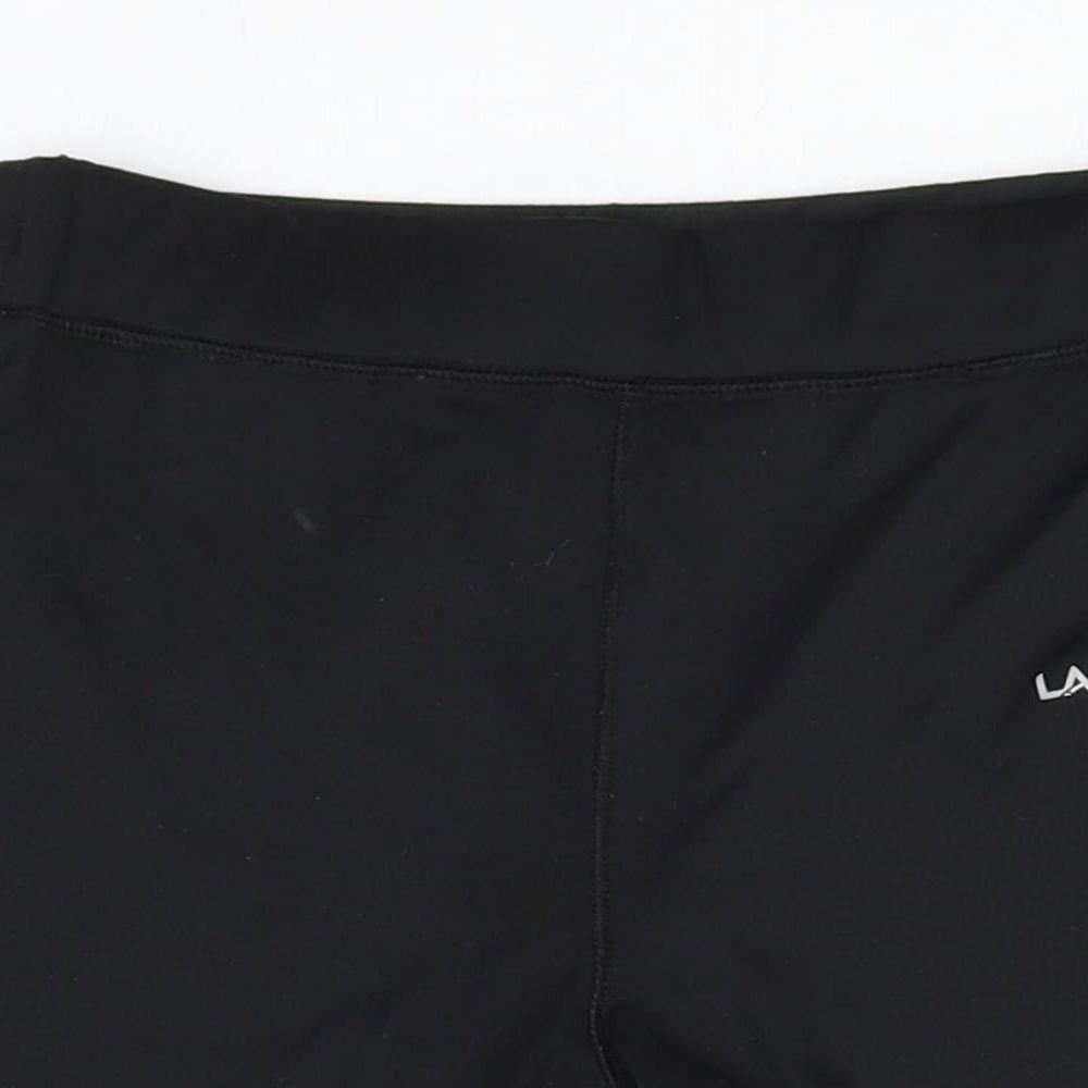 LA Gear Womens Black  Polyester Athletic Shorts Size 8 L7 in Regular