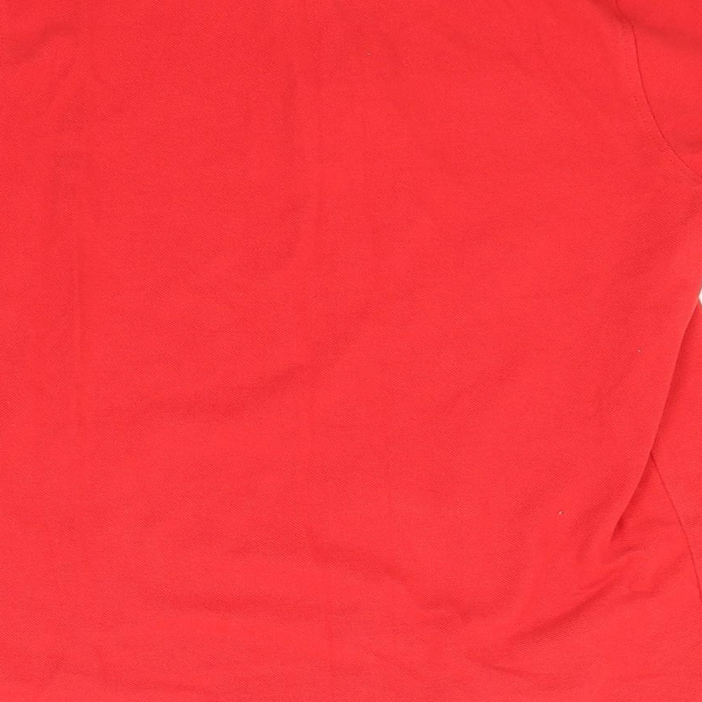 Marks and Spencer Boys Red  Cotton Basic Polo Size 9-10 Years Collared  - School
