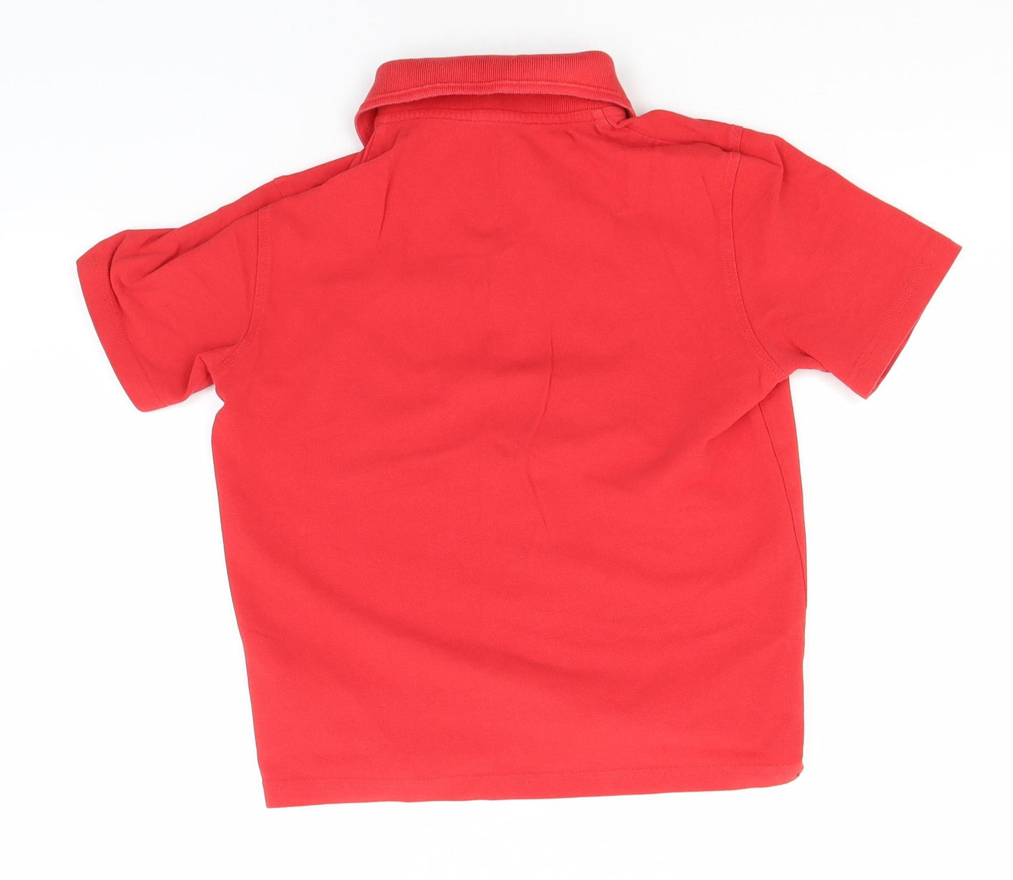 Marks and Spencer Boys Red  Cotton Basic Polo Size 10-11 Years Collared  - School