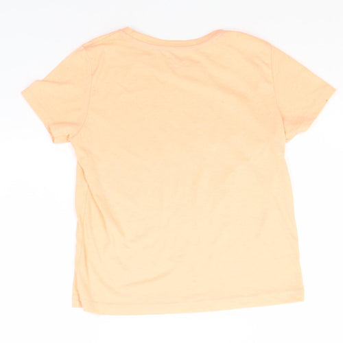 Primark Girls Orange  Polyester Basic T-Shirt Size 7-8 Years Round Neck  - Long Beach, California