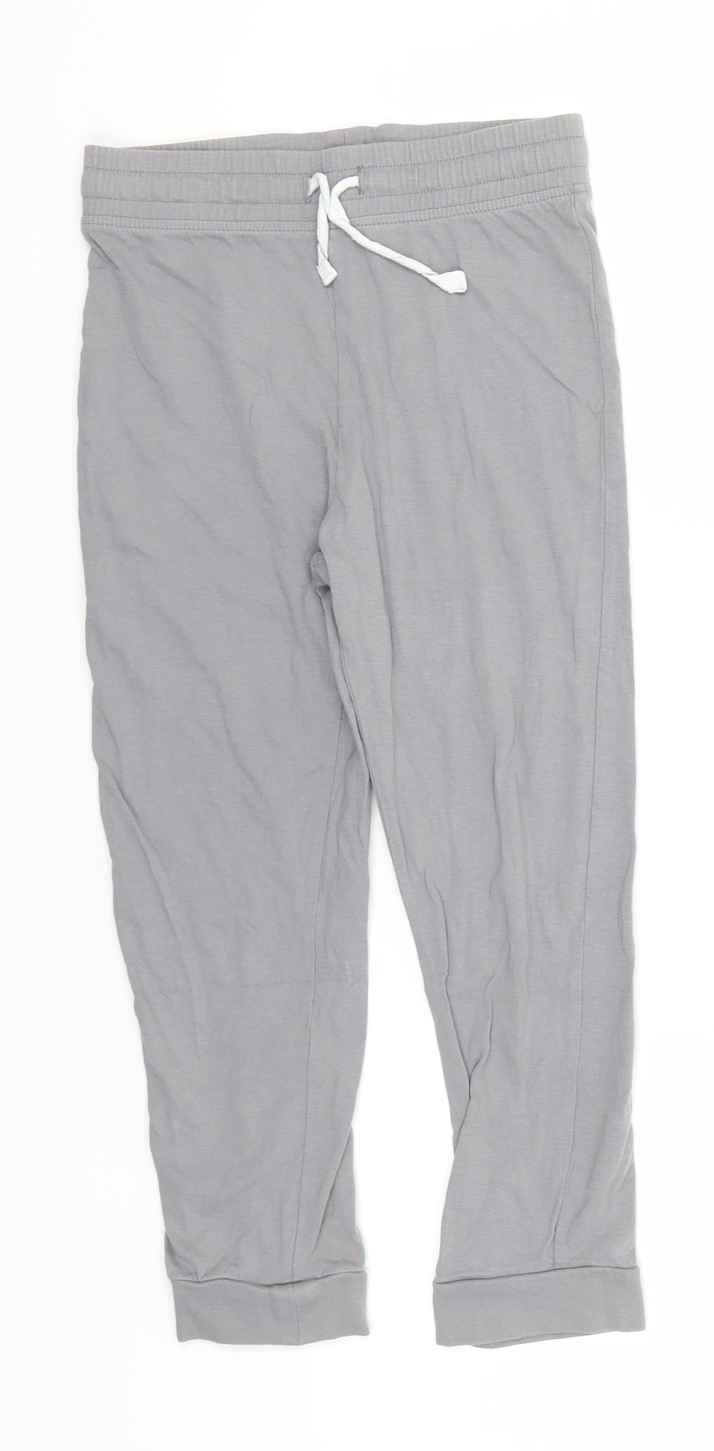 Marks and Spencer Boys Grey  Cotton Cargo Trousers Size 7-8 Years  Regular