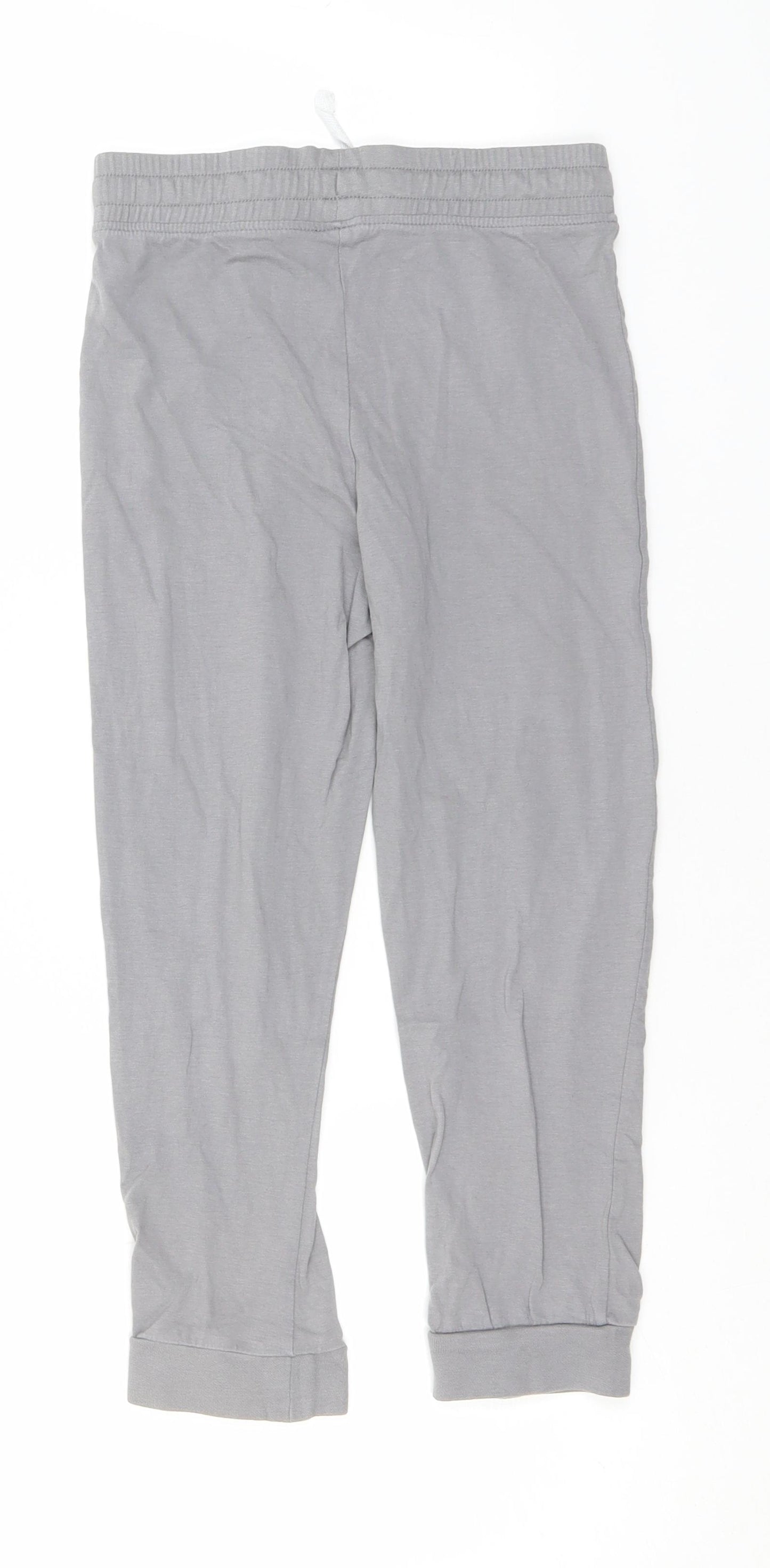 Marks and Spencer Boys Grey  Cotton Cargo Trousers Size 7-8 Years  Regular