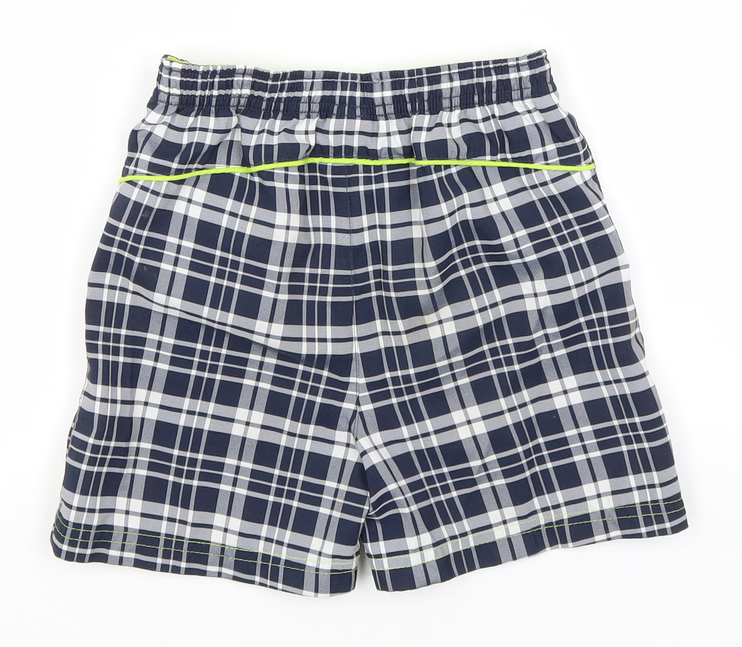 Slazenger Boys Blue Plaid Polyester Cargo Shorts Size 5-6 Years  Regular