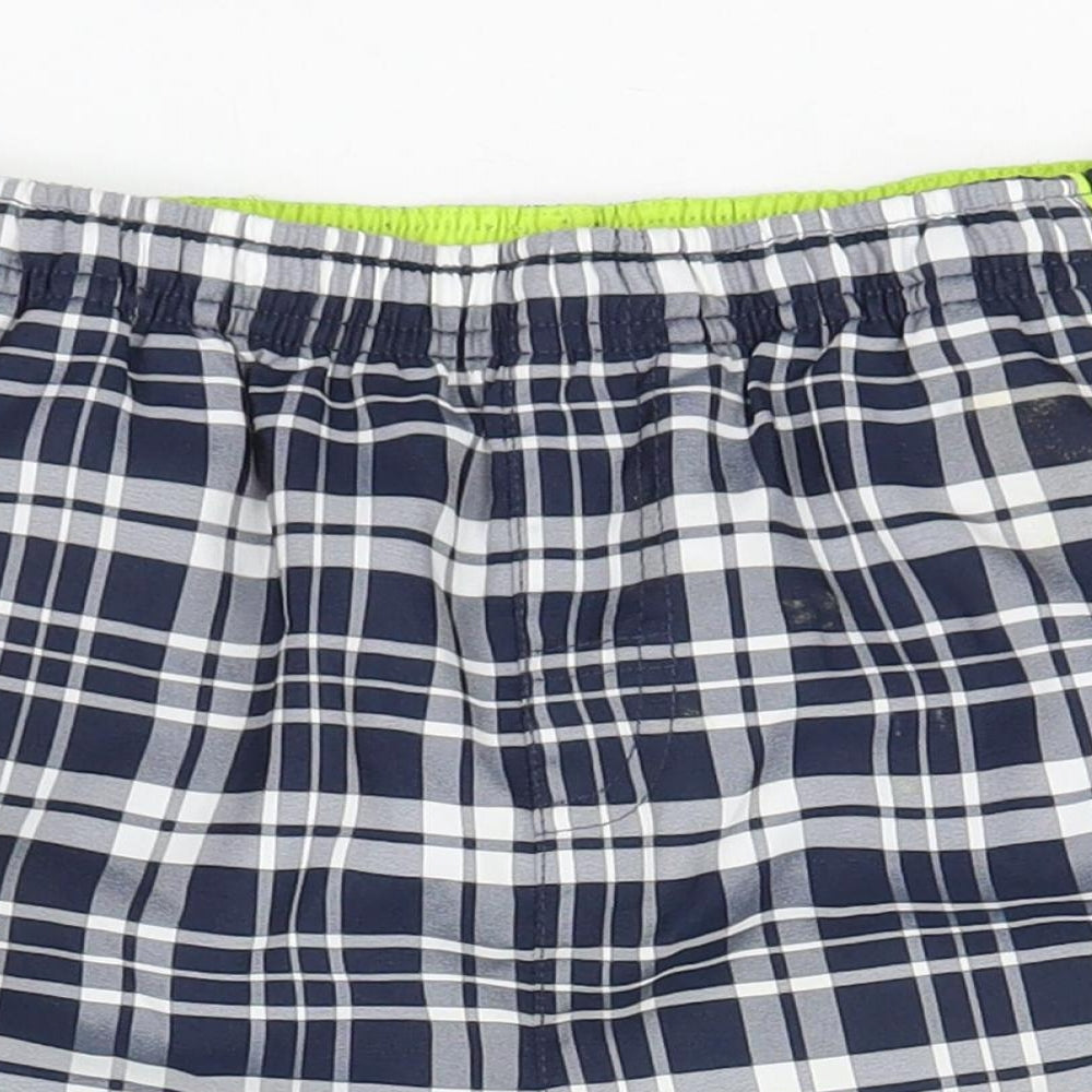 Slazenger Boys Blue Plaid Polyester Cargo Shorts Size 5-6 Years  Regular