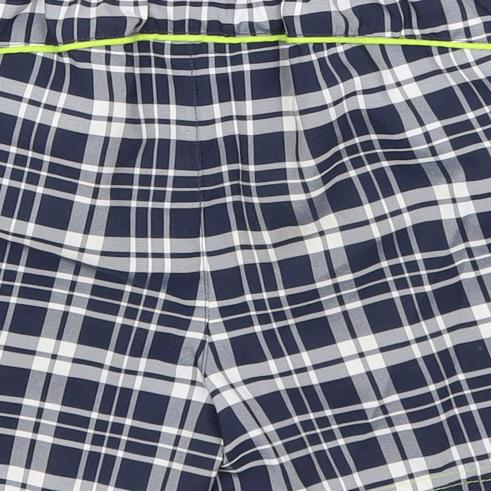 Slazenger Boys Blue Plaid Polyester Cargo Shorts Size 5-6 Years  Regular