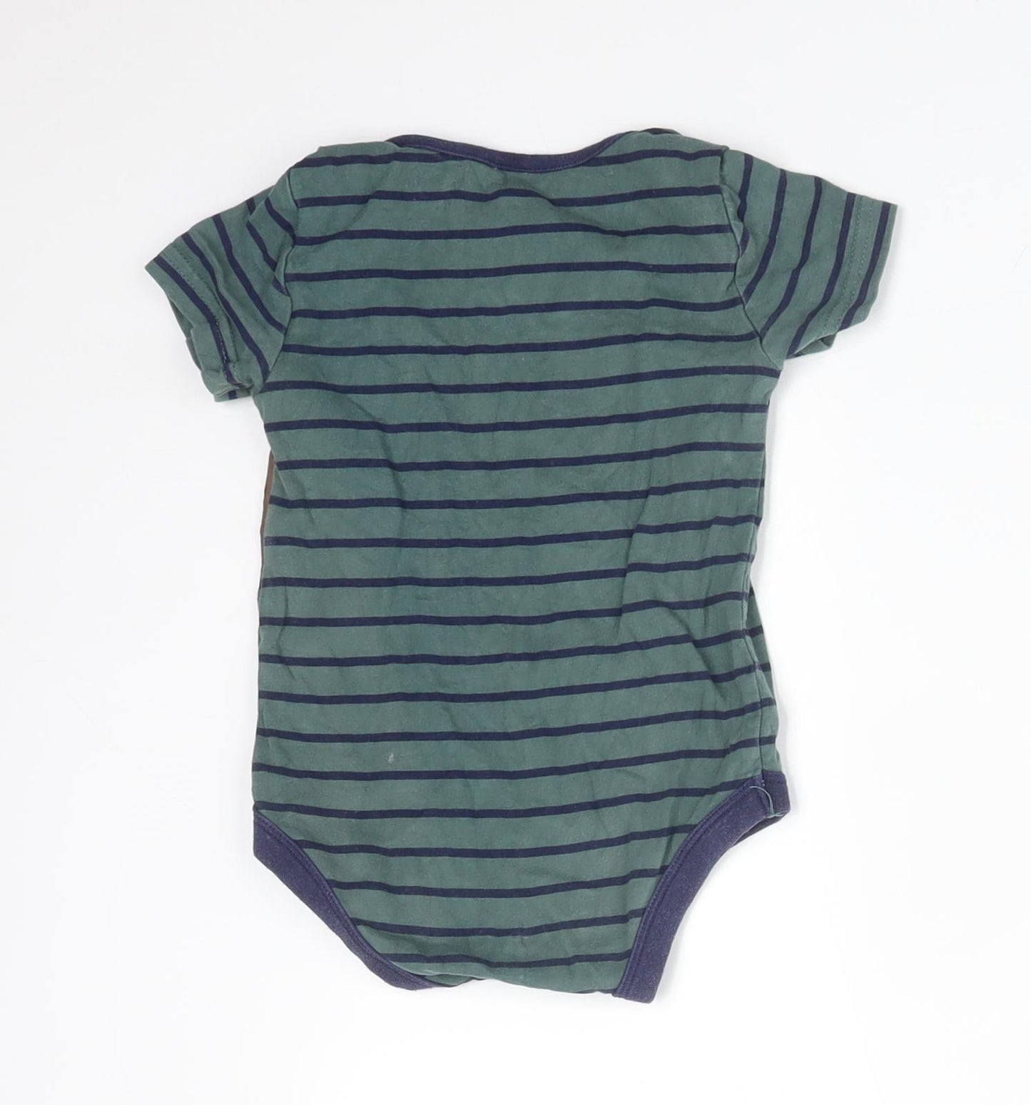 TU Boys Multicoloured Striped Cotton Babygrow One-Piece Size 9-12 Months   - THE GRUFFALO