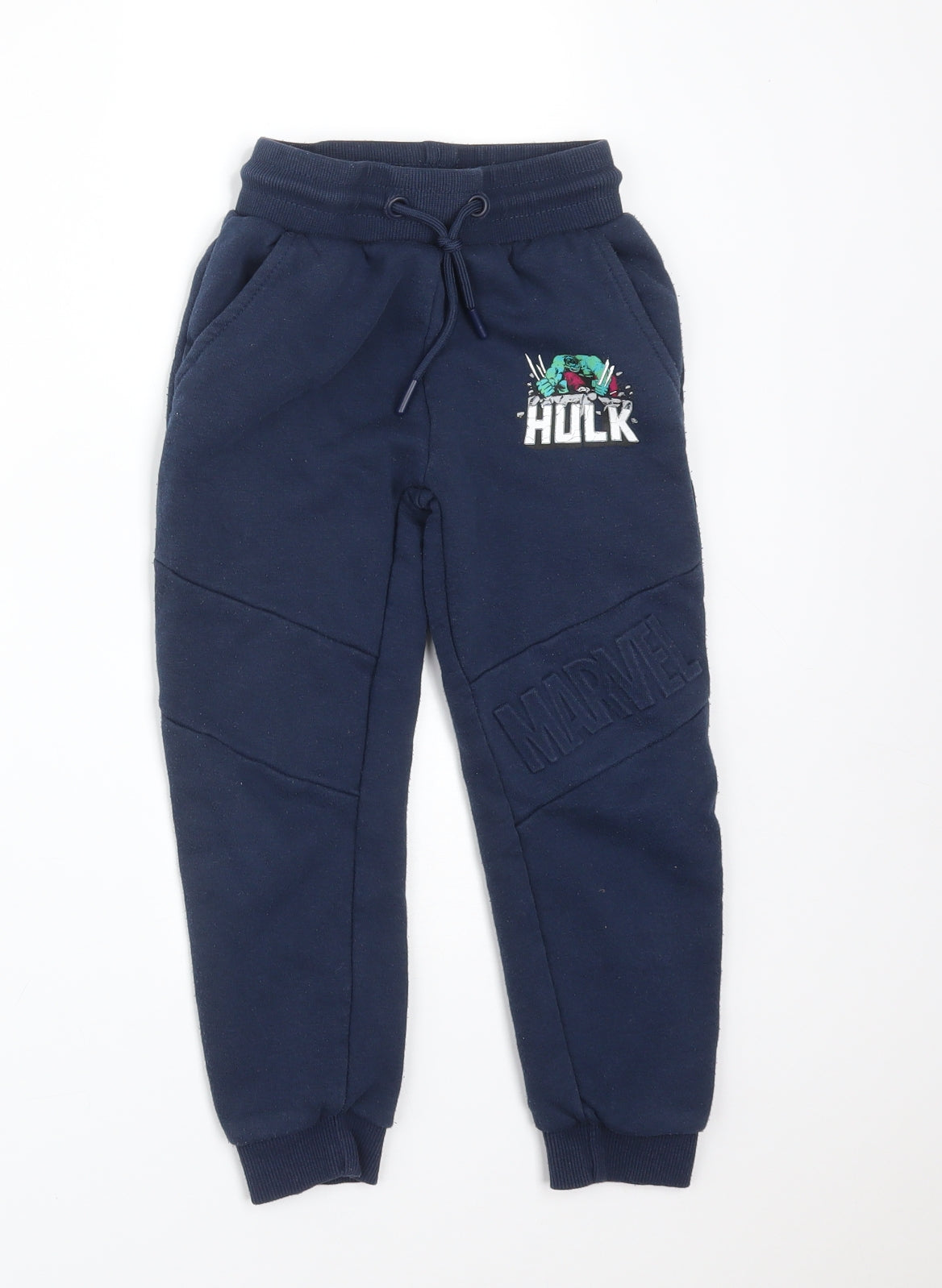 Marvel Boys Blue  Cotton Jogger Trousers Size 4-5 Years  Regular  - HULK