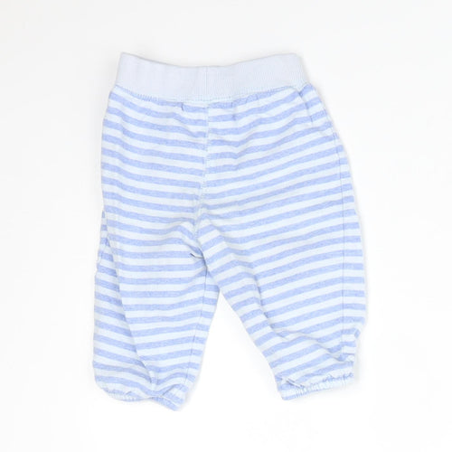 Matalan Baby Multicoloured Striped Cotton Jogger Trousers Size 6-9 Months
