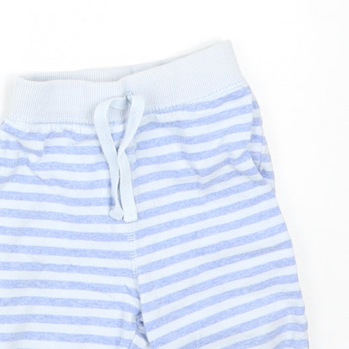 Matalan Baby Multicoloured Striped Cotton Jogger Trousers Size 6-9 Months