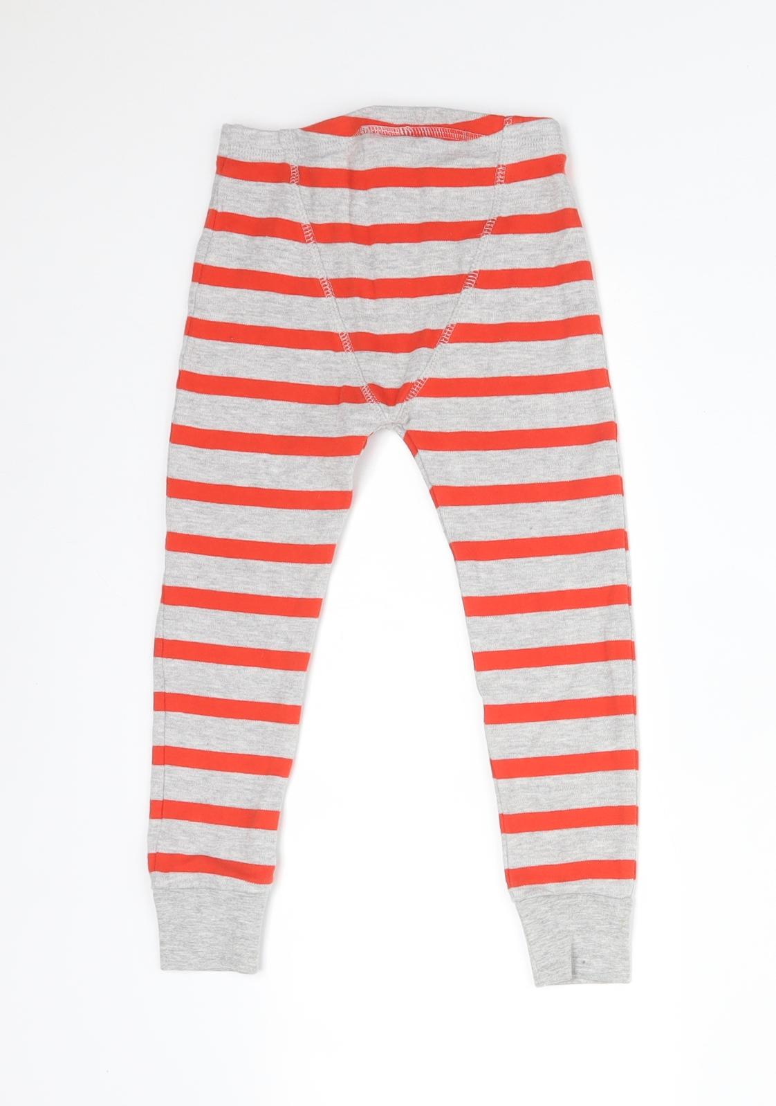George Girls Multicoloured Striped Cotton  Trousers Size 3-4 Years  Regular  - LEGGINGS