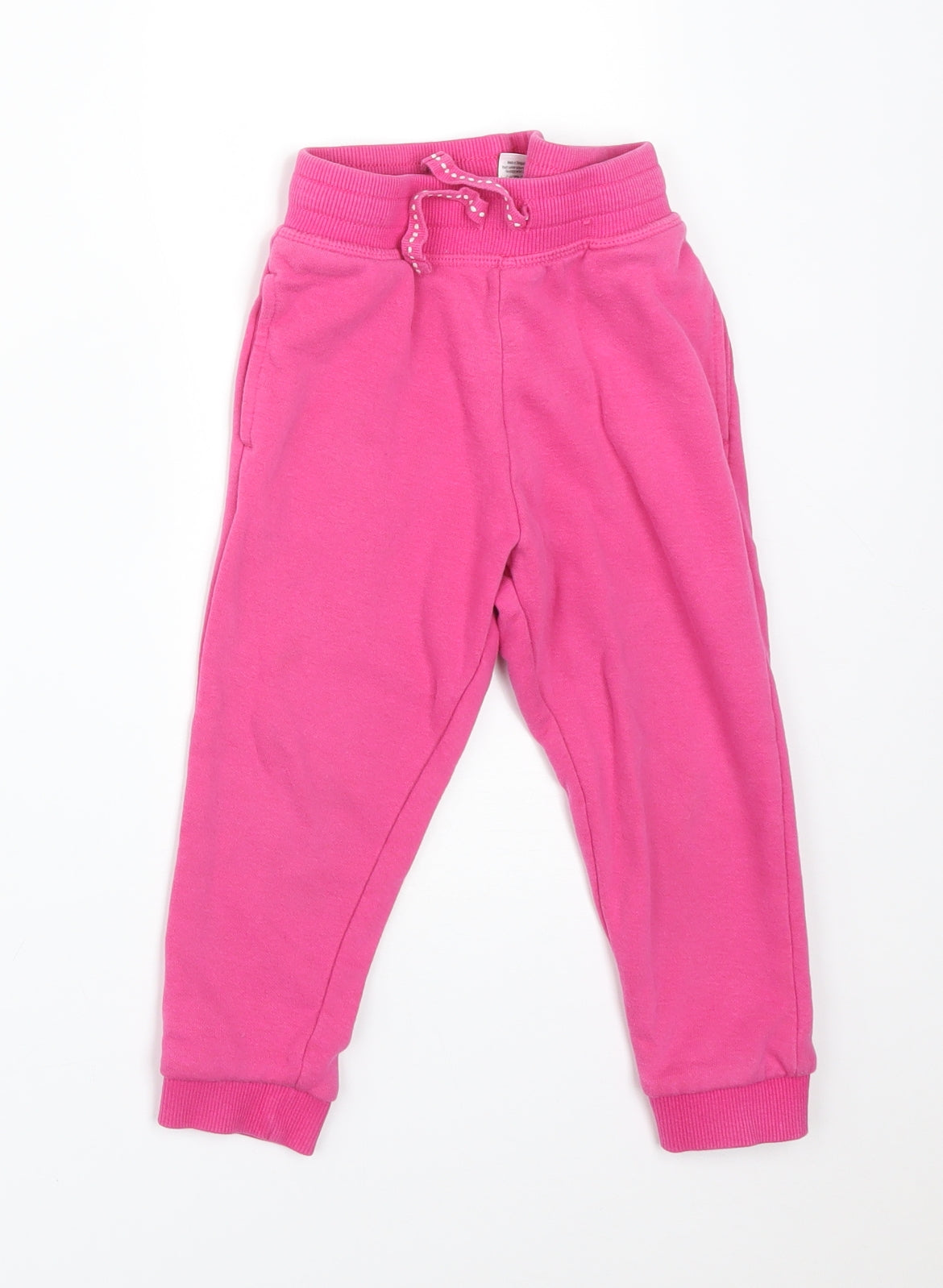 George Girls Pink  Cotton Jogger Trousers Size 2-3 Years  Regular