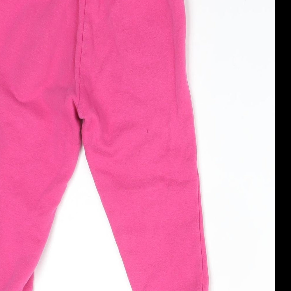 George Girls Pink  Cotton Jogger Trousers Size 2-3 Years  Regular