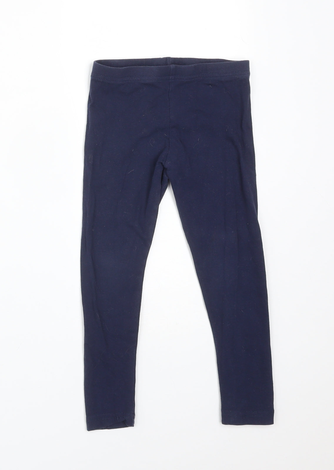 Primark Girls Blue  Cotton  Trousers Size 3-4 Years  Regular  - LEGGINGS