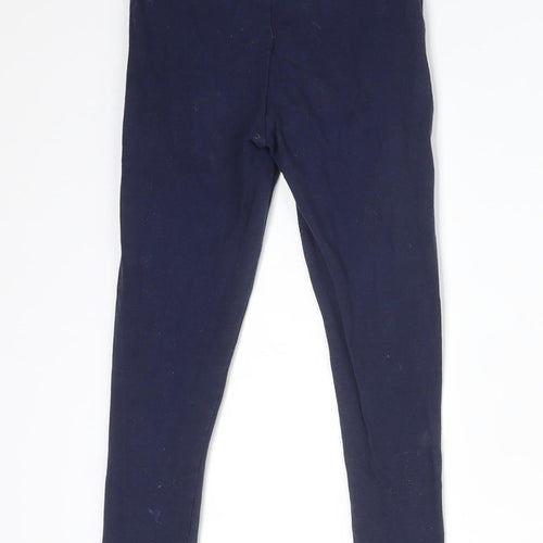 Primark Girls Blue  Cotton  Trousers Size 3-4 Years  Regular  - LEGGINGS