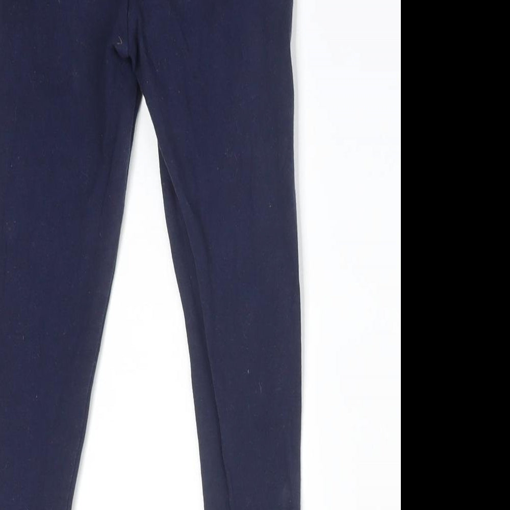 Primark Girls Blue  Cotton  Trousers Size 3-4 Years  Regular  - LEGGINGS
