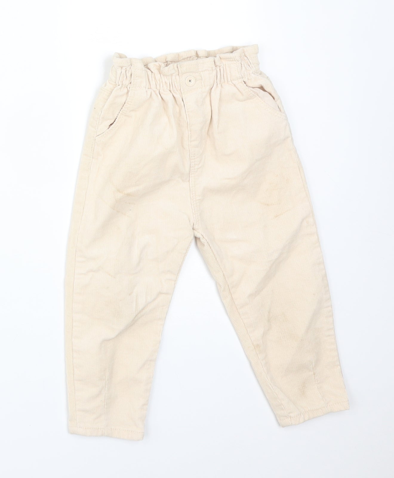 Zara Girls Orange  Cotton  Jeans Size 2-3 Years  Regular