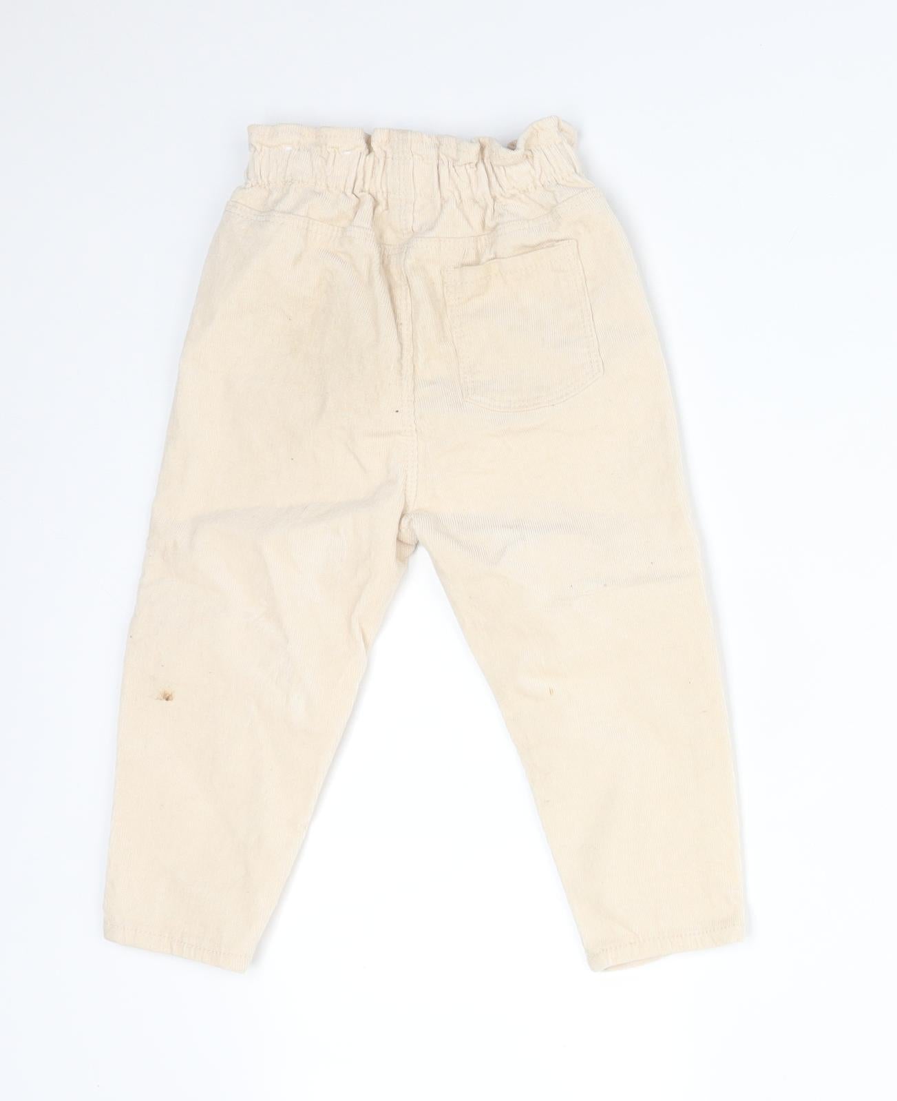 Zara Girls Orange  Cotton  Jeans Size 2-3 Years  Regular