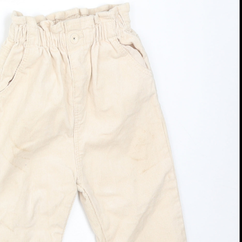 Zara Girls Orange  Cotton  Jeans Size 2-3 Years  Regular