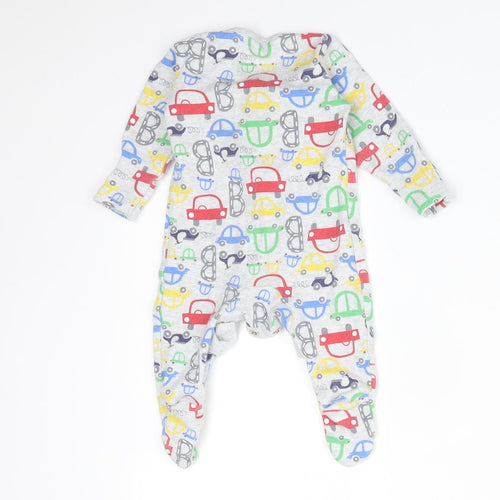 F&F Baby Grey  Cotton Babygrow One-Piece Size Newborn   - CARS