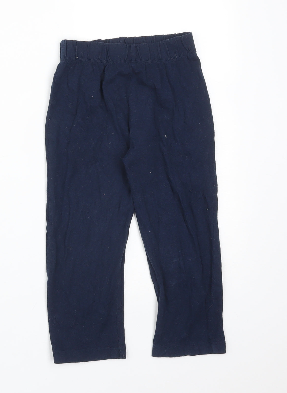 Young Dimension Boys Blue Solid Cotton  Pyjama Pants Size 2-3 Years