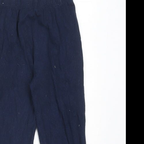 Young Dimension Boys Blue Solid Cotton  Pyjama Pants Size 2-3 Years