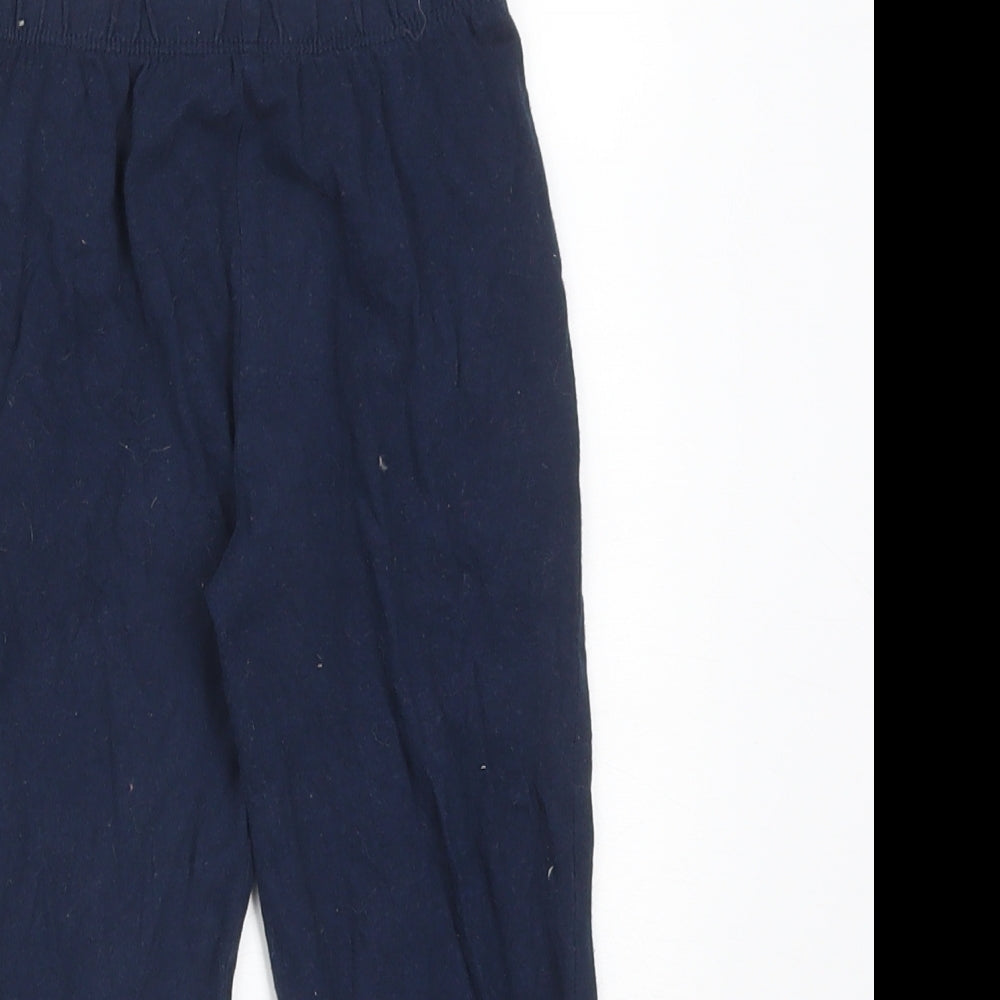 Young Dimension Boys Blue Solid Cotton  Pyjama Pants Size 2-3 Years