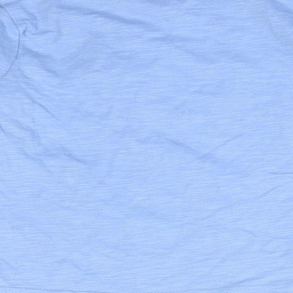 George Girls Blue  Cotton Basic T-Shirt Size 18-24 Months Round Neck