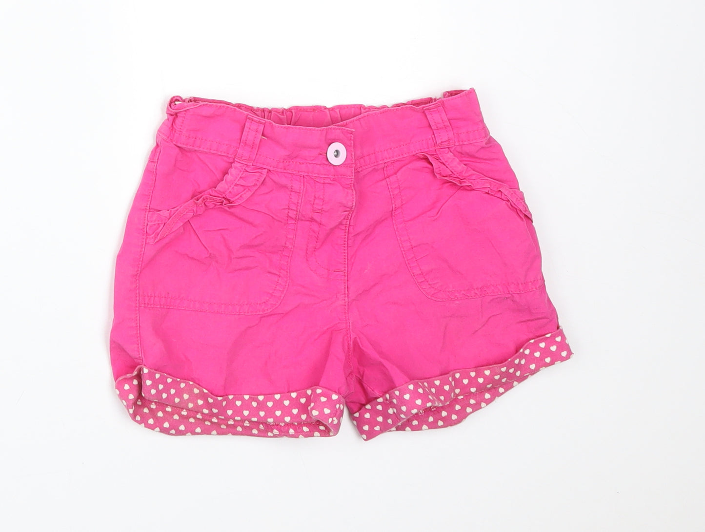 George Girls Pink  Cotton  Shorts Size 3-4 Years  Regular