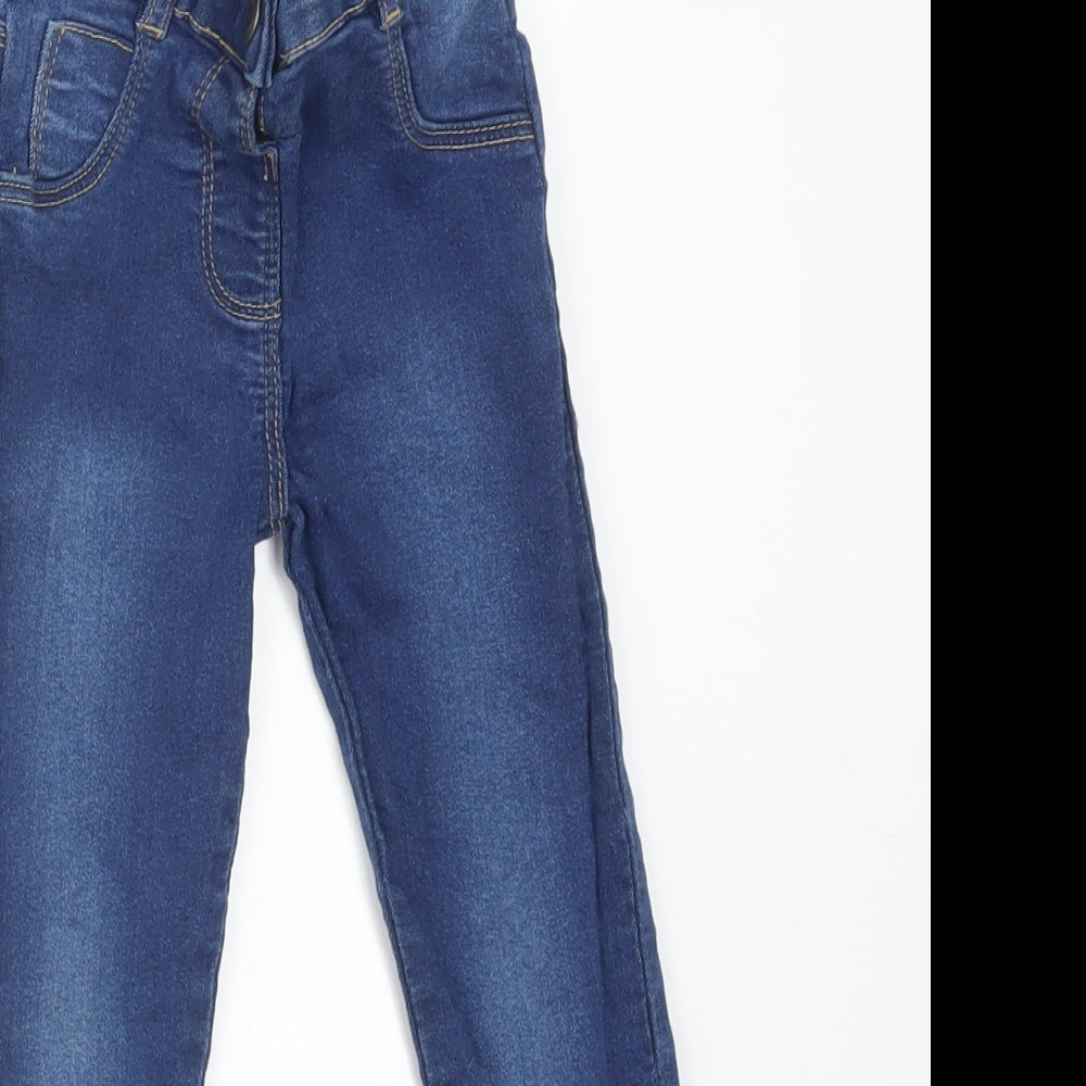 Matalan Girls Blue  Cotton  Jeans Size 2-3 Years  Regular
